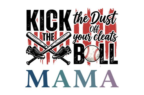 Baseball Mama Quote SVG Design for T-Shirt Graphics