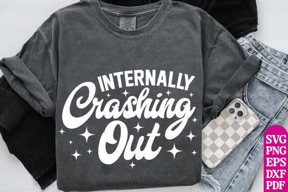Crash Out Retro Funny Quote SVG for Branding and T-Shirt Designs