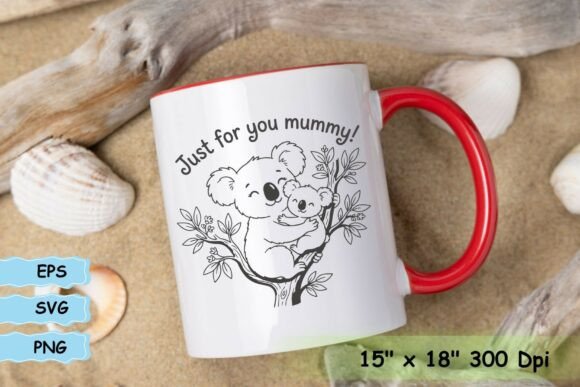 Cute Koala Mother s Day Quote SVG for T-Shirt Designs