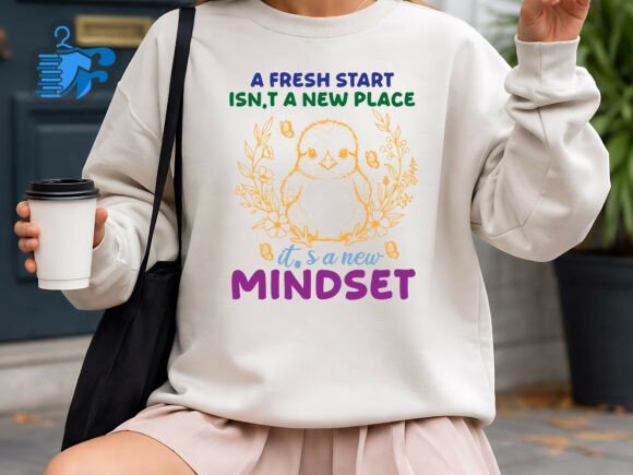 Fresh Start Chick Quote SVG for Graphics and T-Shirt Designs