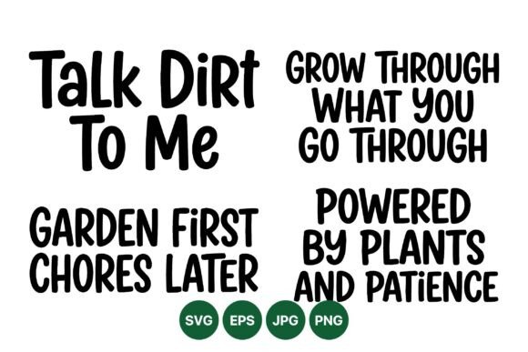Garden Quote SVG Typography Graphics