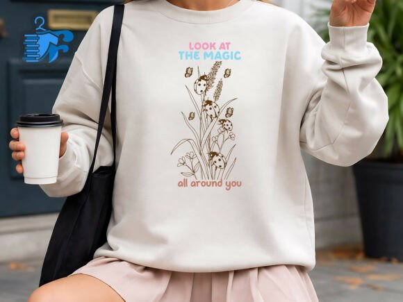 Magic Ladybug Quote SVG Graphics for T-Shirt Designs