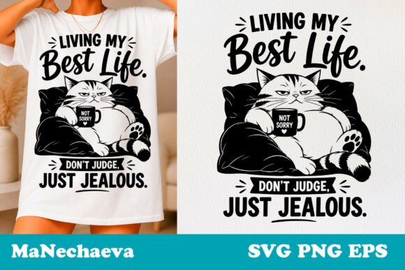 Sarcastic Cat Quote SVG for T-Shirt Designs