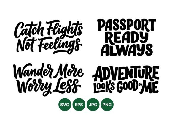 Travel Quote SVG Typography Graphics
